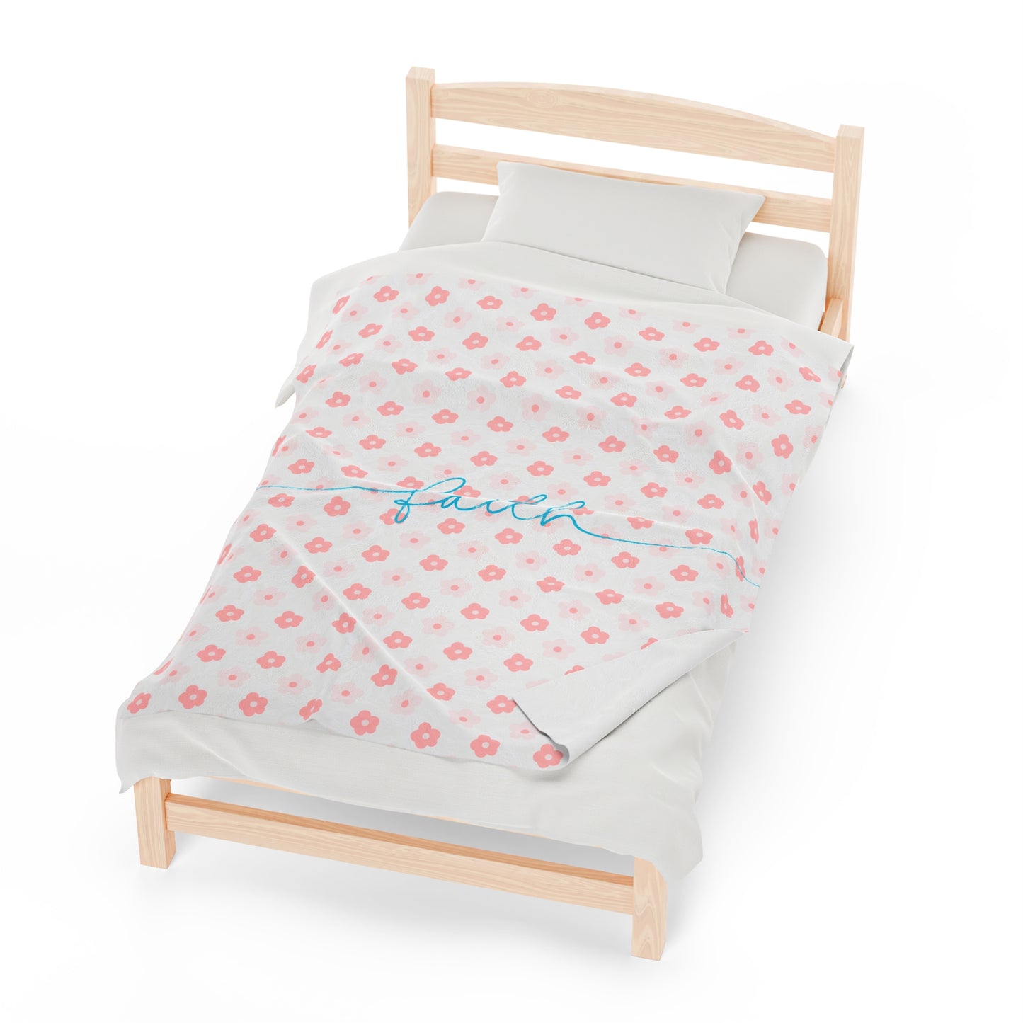 “Faith” - 基督徒絨面毛毯 50''x60''