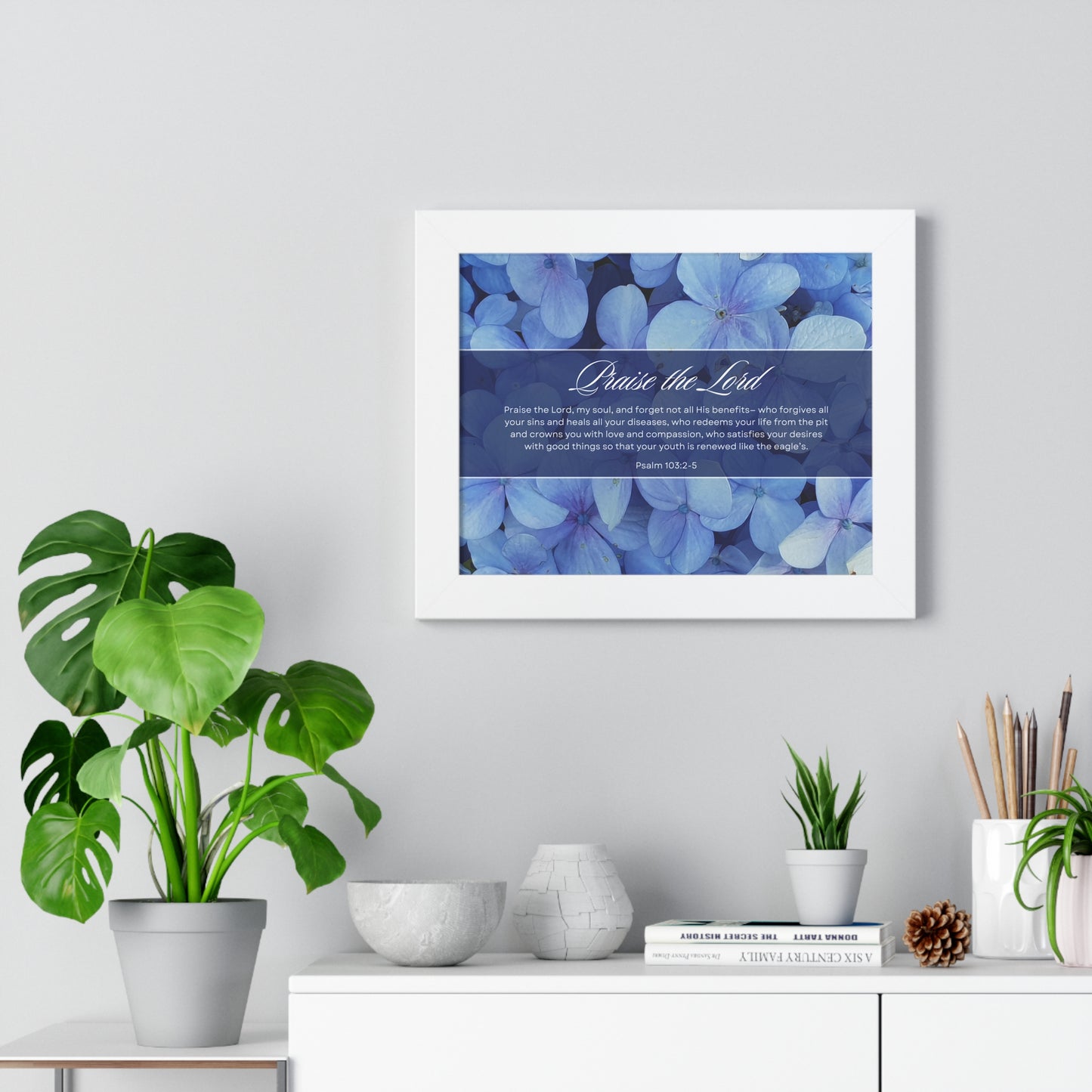 經文框架畫 - 詩篇103:2-5