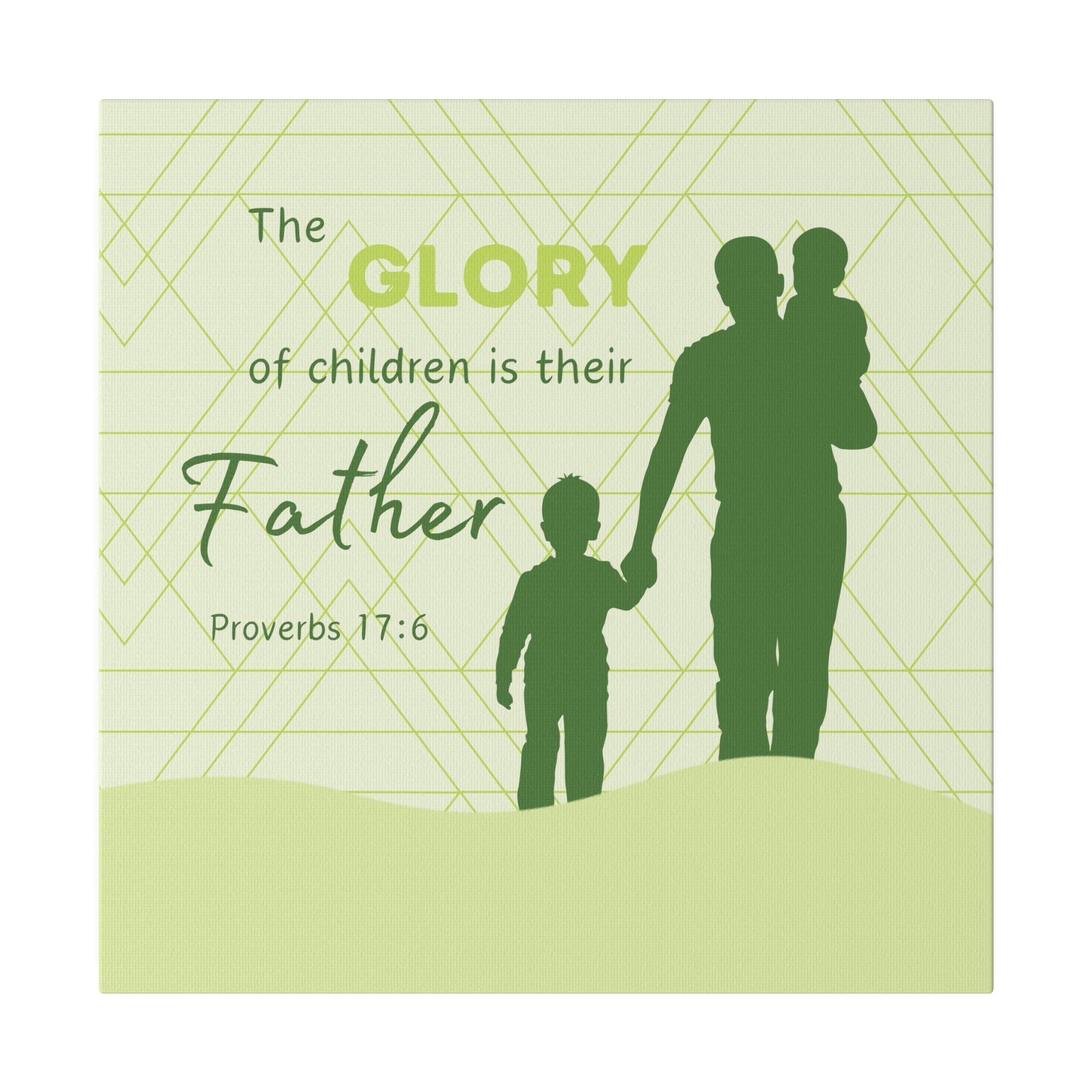 帆布畫 - Proverbs 17:6 – 羊群的腳蹤｜基督徒禮品店
