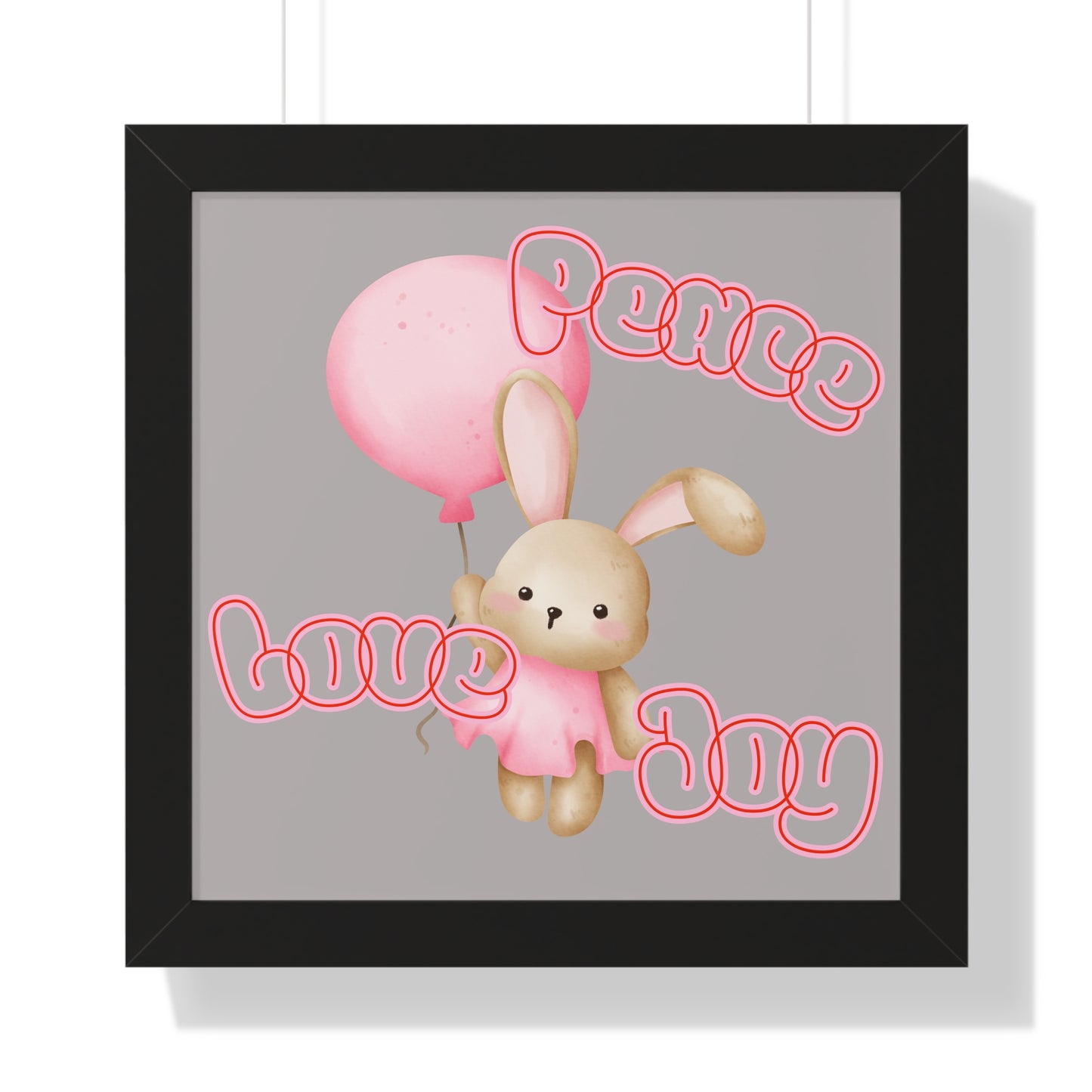 Framed Poster - Peace Joy Love