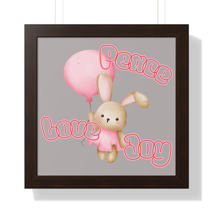 Framed Poster - Peace Joy Love