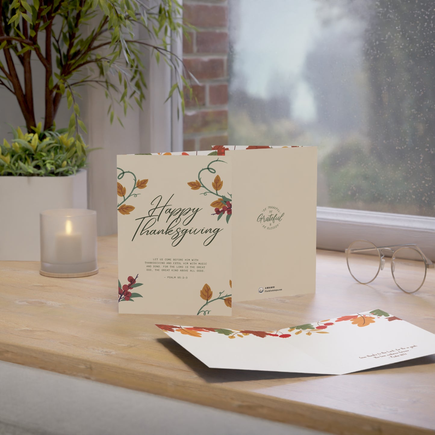 感恩節賀卡 - Psalm 95:2–3