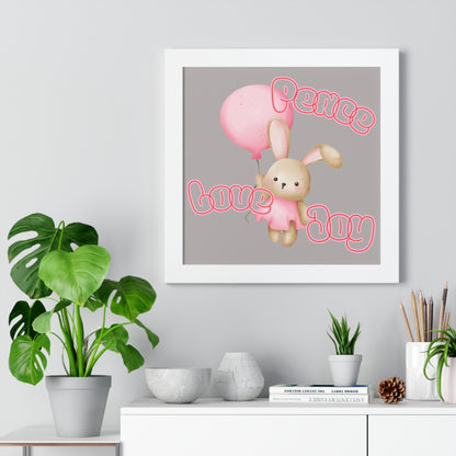 Framed Poster - Peace Joy Love