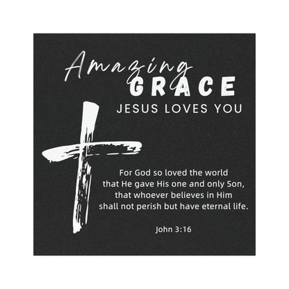 汽車磁鐵 - Amazing Grace | John 3:16