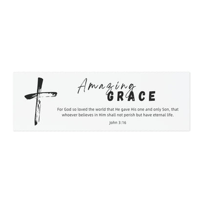 汽車磁鐵 - Amazing Grace | John 3:16 ｜白色