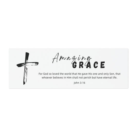 汽車磁鐵 - Amazing Grace | John 3:16 ｜白色