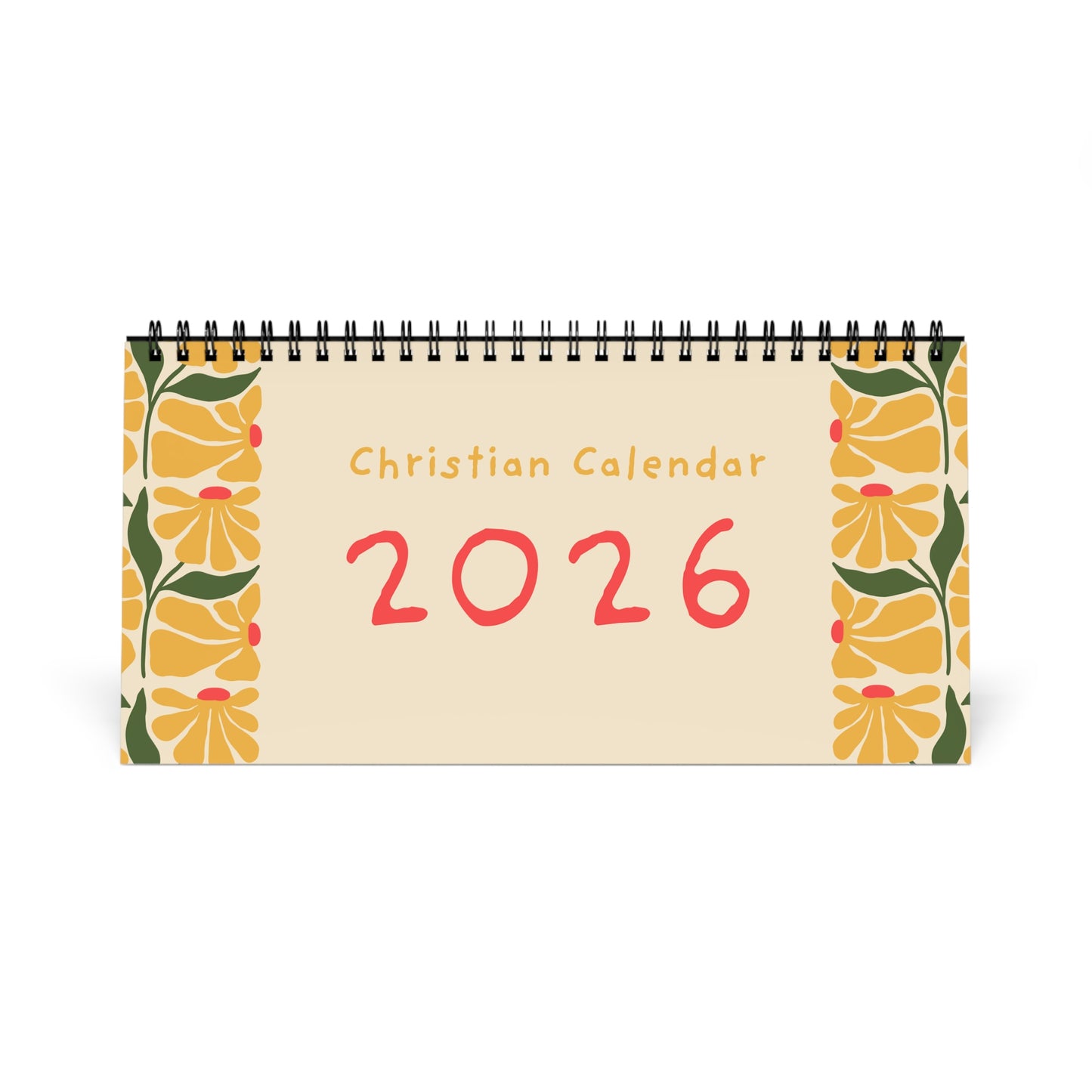 Christian Desktop Calendar 2026 (Floral)