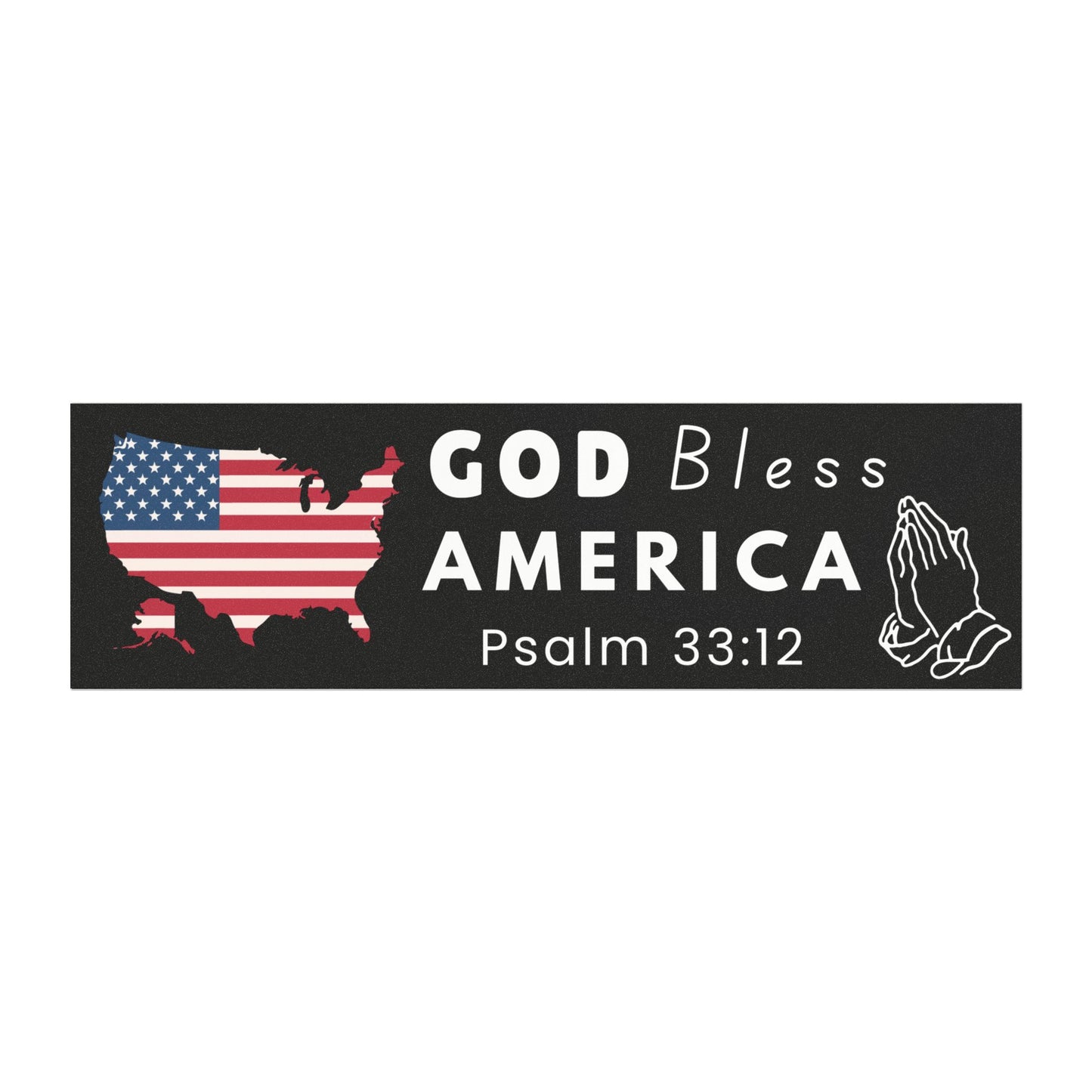 汽車磁鐵 - God Bless America (Psalm 33:12)