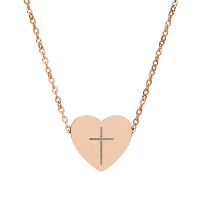 項鍊 Necklace - Cross (Heart shape)