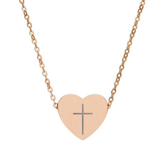 項鍊 Necklace - Cross (Heart shape)