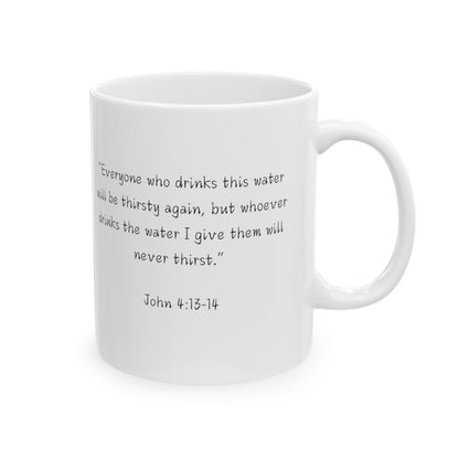 基督徒福音水杯 - 約翰福音4:13-14 中英