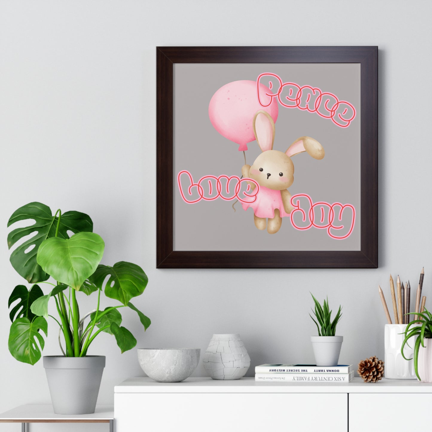 Framed Poster - Peace Joy Love