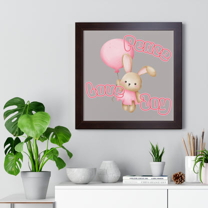Framed Poster - Peace Joy Love