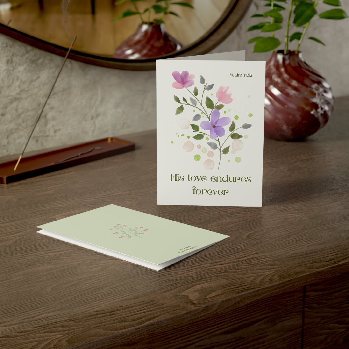 福音賀卡 - Psalm 136:1, 65:11, 115:15