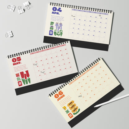 Christian Desktop Calendar 2026 (Floral)