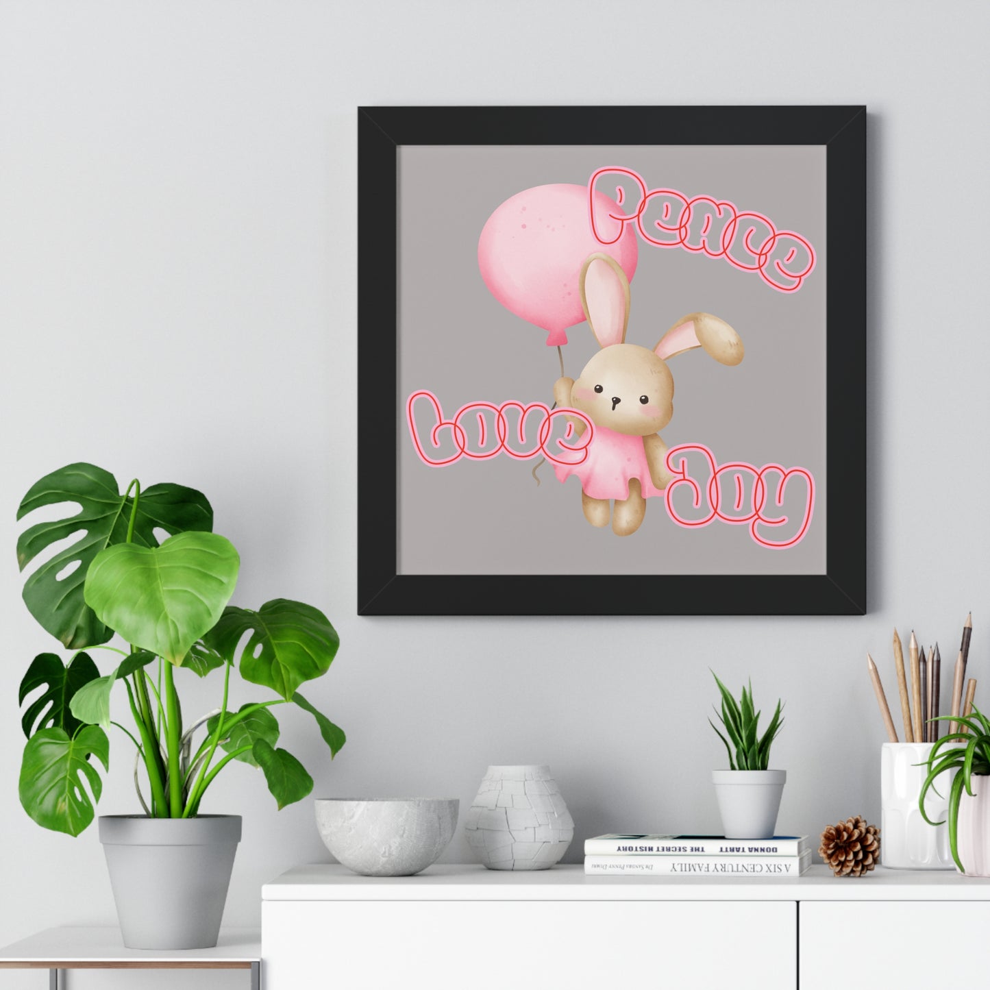 Framed Poster - Peace Joy Love