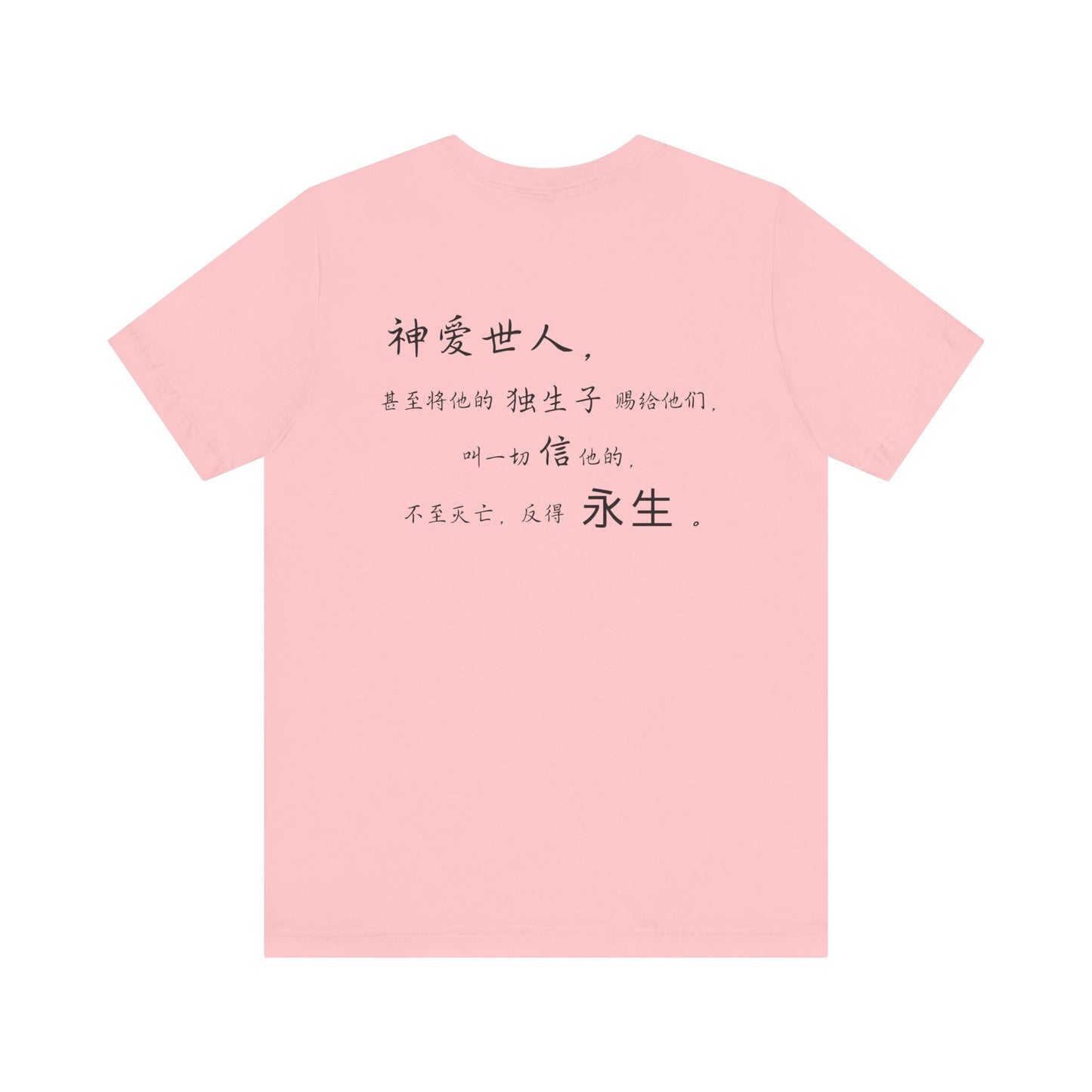 T恤 - 约翰福音3:16（背面印字）