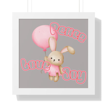 Framed Poster - Peace Joy Love