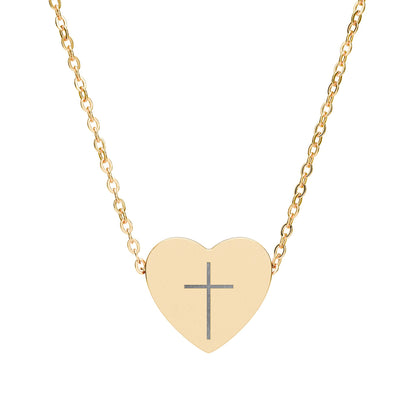 項鍊 Necklace - Cross (Heart shape)