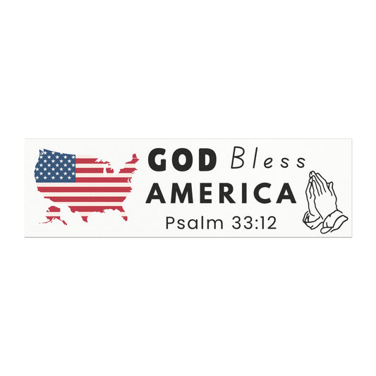 汽車磁鐵 - God Bless America (Psalm 33:12)