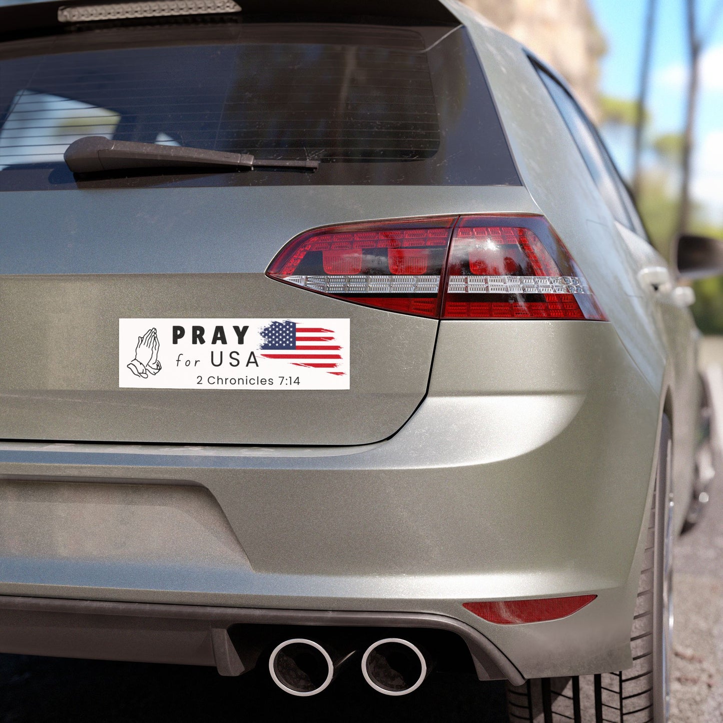 汽車磁鐵 - Pray for USA (2 Chronicles 7:14)