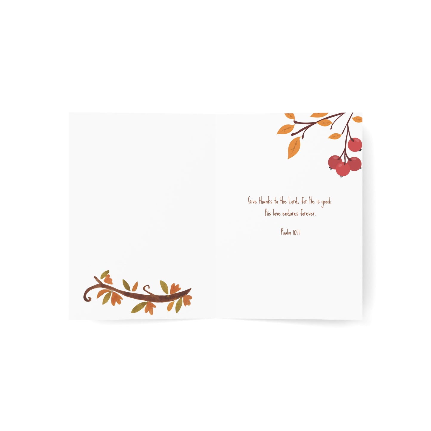 感恩節賀卡 -  Psalm 107:1