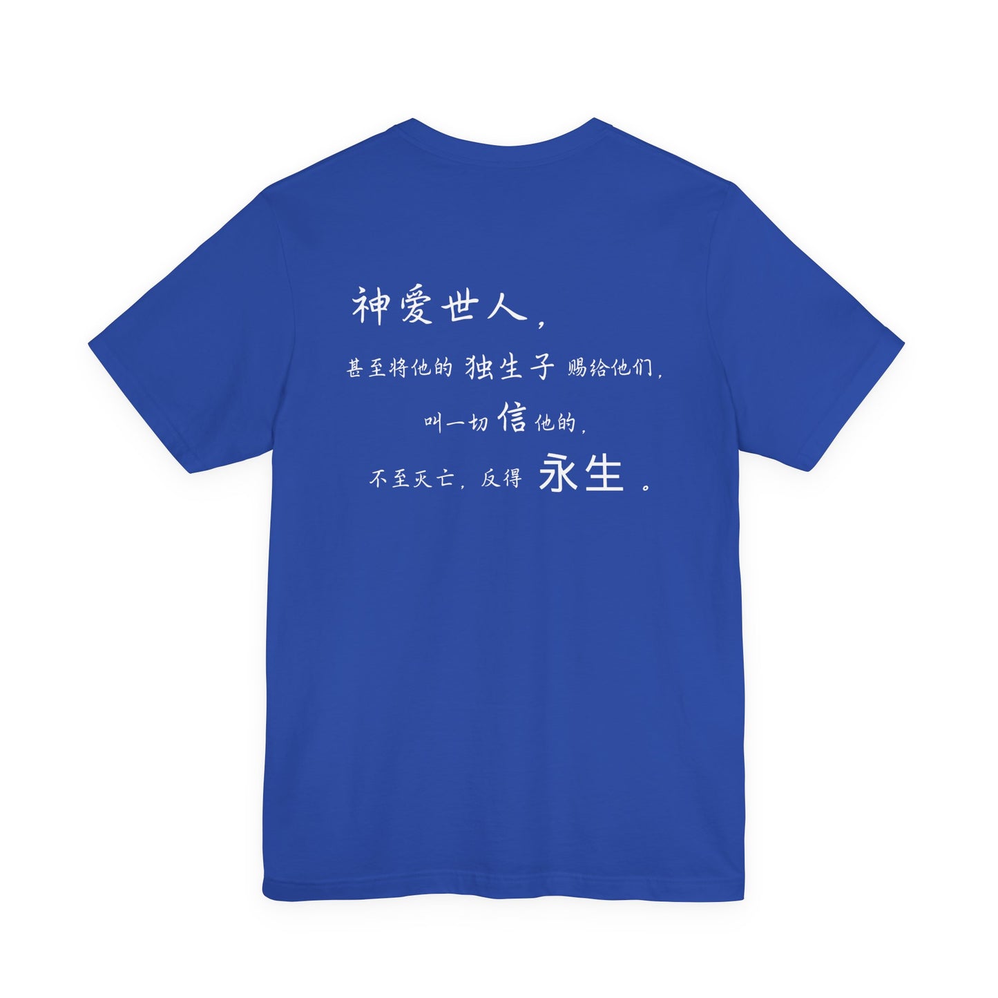 T恤 - 约翰福音3:16（背面印字）