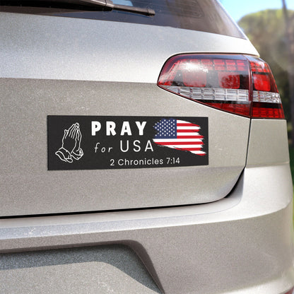 汽車磁鐵 - Pray for USA (2 Chronicles 7:14)