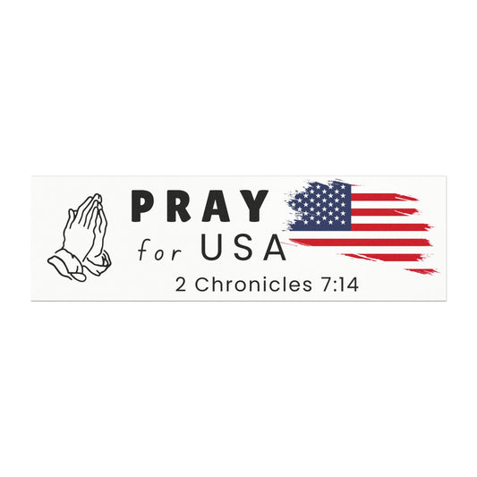 汽車磁鐵 - Pray for USA (2 Chronicles 7:14)