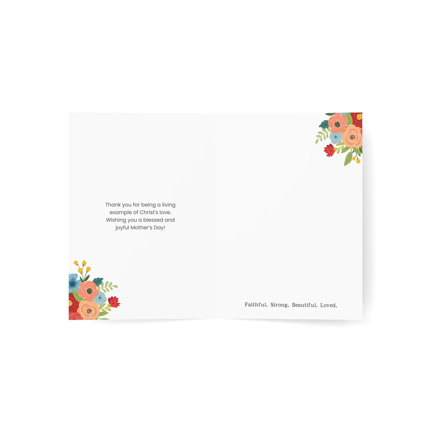 母親節賀卡 - Faithful. Strong. Beautiful. Loved.