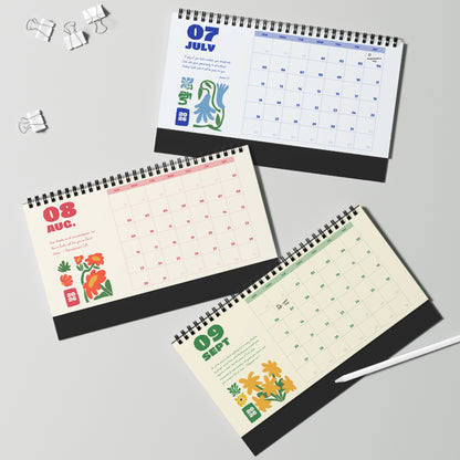 Christian Desktop Calendar 2026 (Floral)