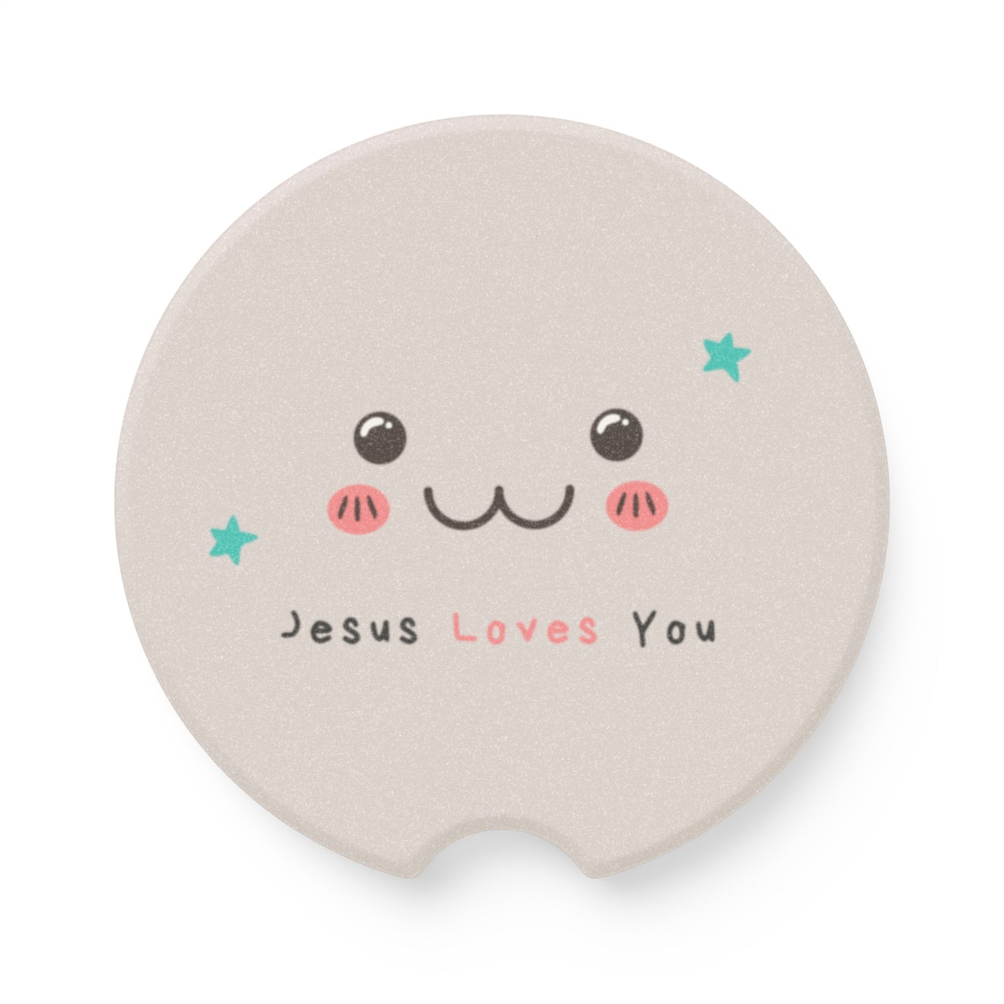 汽車杯墊（2個）- Jesus Loves You